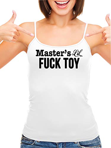 Knaughty Knickers Masters Little Fuck Toy Piece Of Ass White Camisole Tank Top