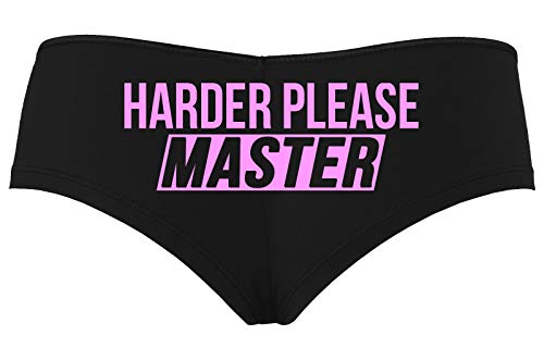 Knaughty Knickers Give It To Me Harder Please Master Black Boyshort Panties