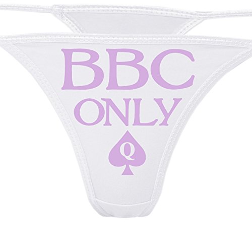 Knaughty Knickers - BBC Only Queen of Spades White Thong Panties - Big Black Cock Only for Q of S Underwear …