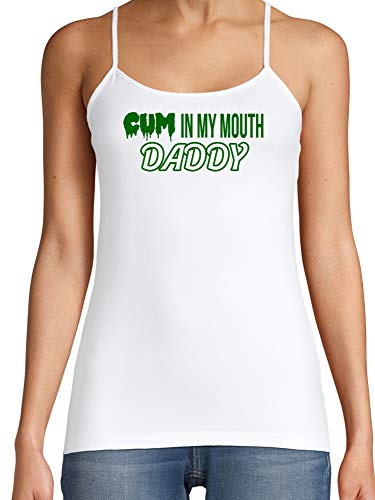 Knaughty Knickers Cum In My Mouth Daddy Oral Blow Job White Camisole Tank Top