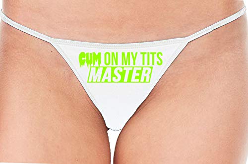 Knaughty Knickers Cum On My Tits Master Submissive Slut White String Thong Panty