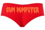 Knaughty Knickers Cum Dumpster Cumdump Red Boyshort Underwear DDLG cumslut Slut