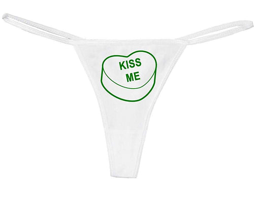 Knaughty Knickers Women's Cute Kiss Me - Valentine Candy Thong