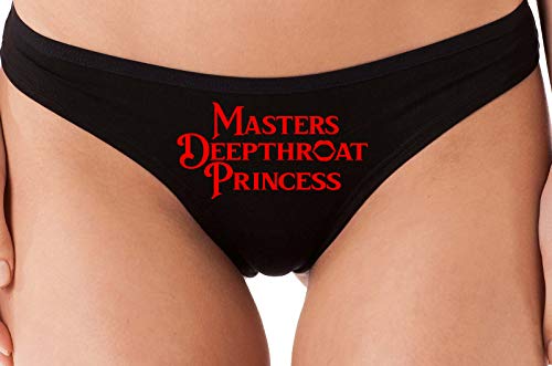 Knaughty Knickers Masters Deepthroat Princess Oral Sex Black Thong Underwear