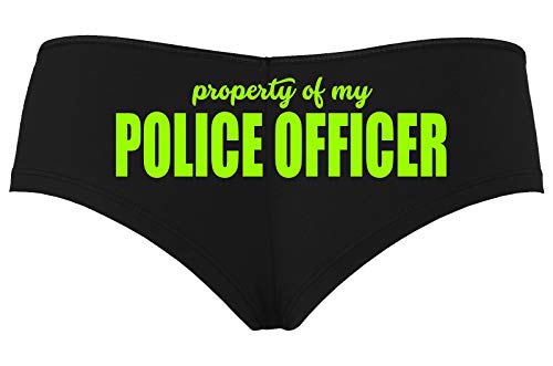 Knaughty Knickers Property of My Police Officer LEO Wife Black Boyshort Panties