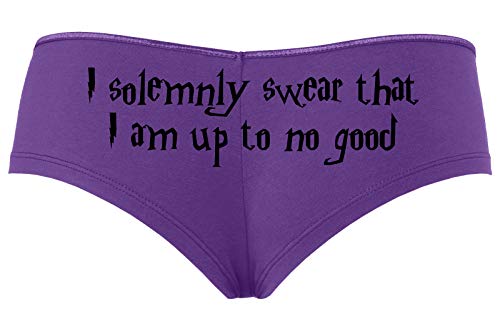 Knaughty Knickers I Solemnly Swear That I Am up to No Good Purple Boyshort Panties
