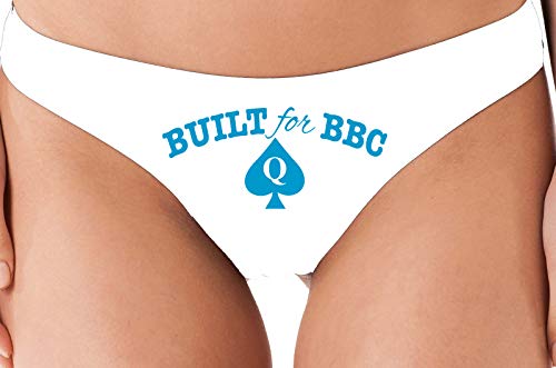 Knaughty Knickers Built for BBC Pawg Queen of Spades QOS White Thong Underwear