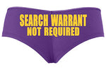 Knaughty Knickers Search Warrant Not Required Police Wife Girlfriend Purple Panty