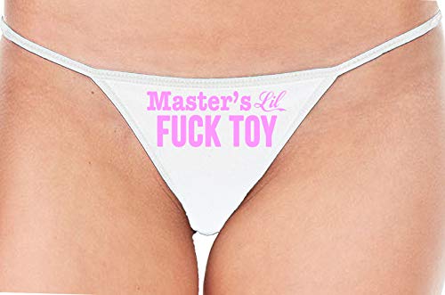 Knaughty Knickers Masters Little Fuck Toy Piece Of Ass White String Thong Panty