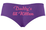Knaughty Knickers Daddys Little Kitten DDLG CGLG BDSM Sexy Purple Boyshort Panties