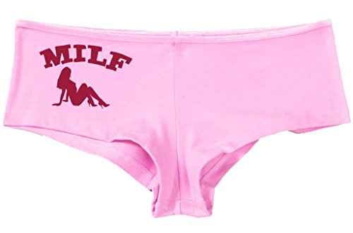 Kanughty Knickers Women's Milf Hot Mom Mud Flap Silhouette Sexy Boyshort Soft Pink
