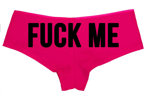 Knaughty Knickers Fuck Me Slut Underwear Pink Boyshort Panties hotwife hot Wife