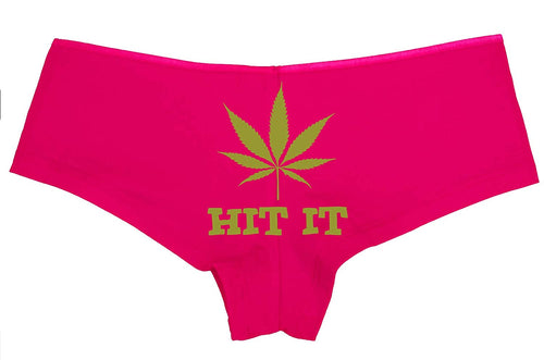 Knaughty Knickers Hit it Pot Marijuana Leaf roll Your Weed on it Underwear Sexy