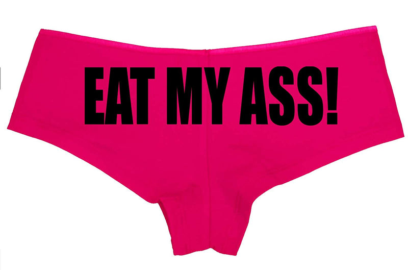 Knaughty Knickers Eat My Ass Oral Anal Slut Boyshort Panties Underwear Pink