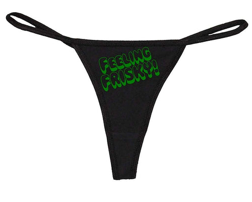Knaughty Knickers Women's Cute Funny and Flirty Feeling Frisky Sexy Thong
