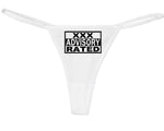Knaughty Knickers Women's XXX Advisory Warning Label Sexy Thong