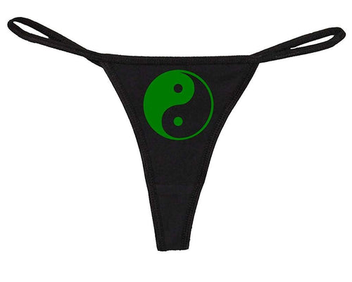 Knaughty Knickers Women's Yin Yang Symbol Cute and Sexy Thong