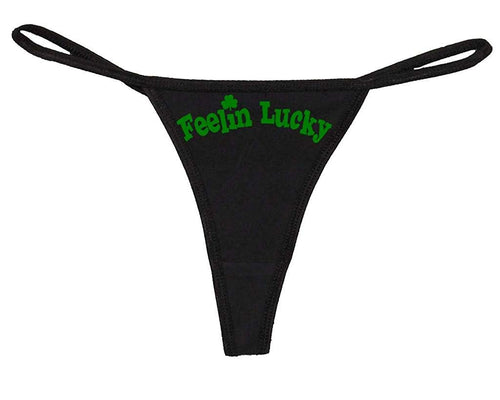 Knaughty Knickers Women's Cute Flirty Feeling Lucky Irish Shamrock Thong