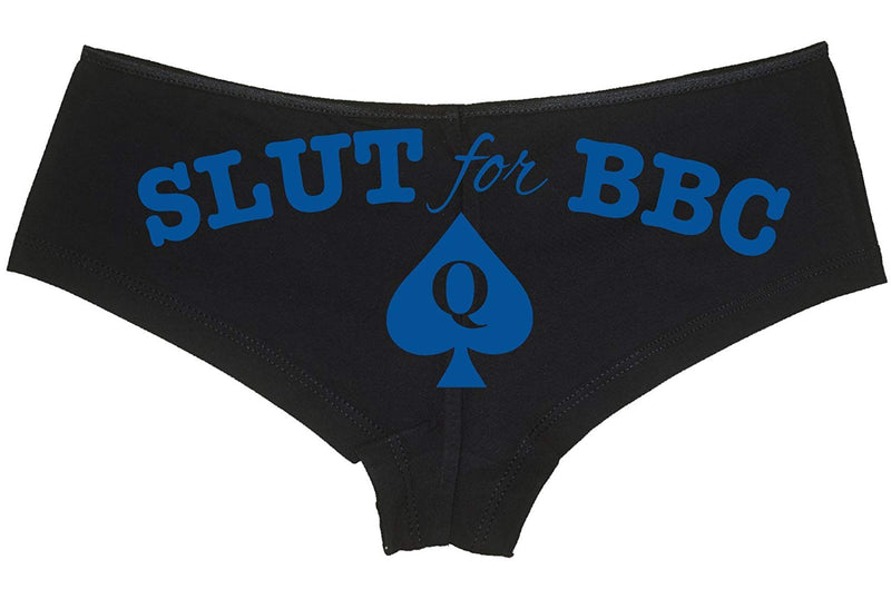 Knaughty Knickers - Slut for BBC - Queen of Spades Boy Short Panties - Love Big Black Cock Boyshort Underwear