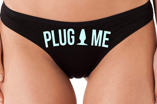 Knaughty Knickers Anal Plug Me Funny Cute Sexy Black Thong for Daddy's Butt Slut