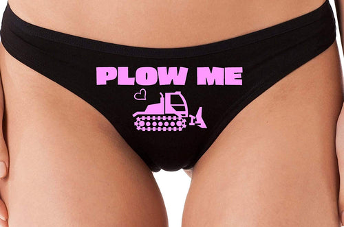 Knaughty Knickers Plow Me Cute Tractor Sexy Black Thong Like It Rough and Hard