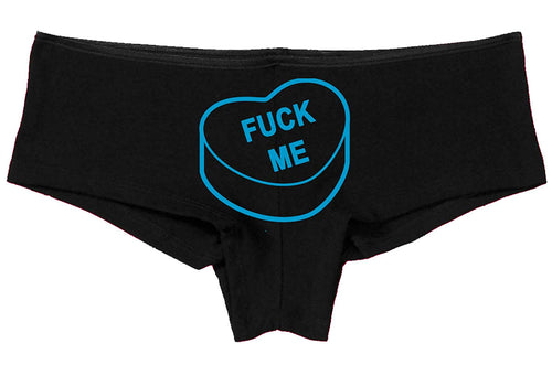Knaughty Knickers Valentines Candy Fuck Me Flirty Sexy Black Underwear Slut DDLG