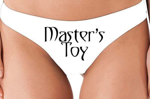 Knaughty Knickers Masters Toy for BDSM Sub Slut DDLG Sexy White Thong Panties