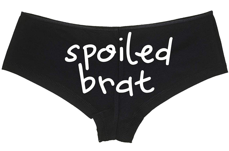 Knaughty Knickers Spoiled Brat DDLG Sexy Black Boyshort Panties for Little Sub