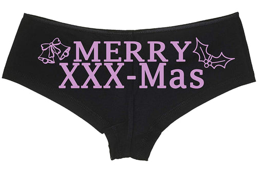Knaughty Knickers Christmas Merry XXX-Mas Panties X-Rated Porn Star Black Panties