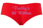 Knaughty Knickers Daddys Little Kitten DDLG CGLG BDSM Sexy Red Boyshort Panties