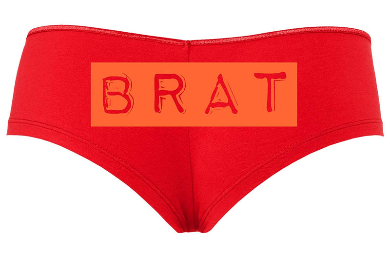 Knaughty Knickers BRAT Daddy's Little Slut DDLG CGLG Sexy Red Boyshort Underwear