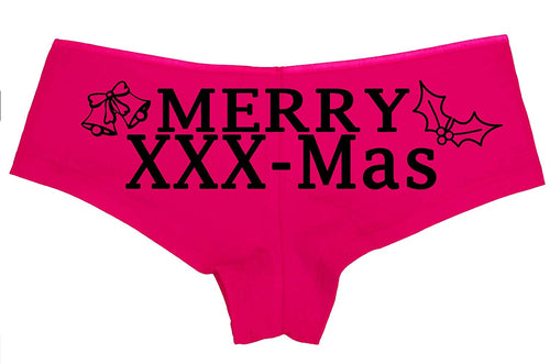 Knaughty Knickers Christmas Merry XXX-Mas Panties X-Rated Porn Star Pink Panties