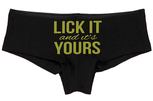 Knaughty Knickers Lick It and Its Your Funny Oral Sex Black Underwear eat me