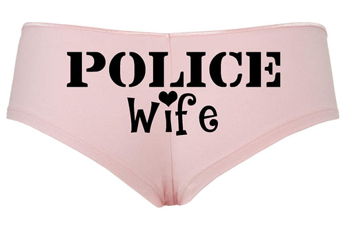 Knaughty Knickers Police Wife Sheriff Leo Thin Blue Line Cute Sexy Pink Boyshort