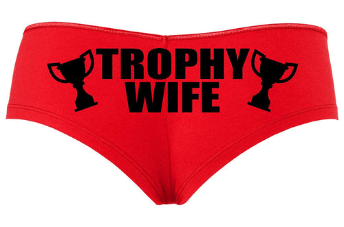 Knaughty Knickers Trophy Wife Panty Game Shower Gift Hotwife Sexy Red Boyshort