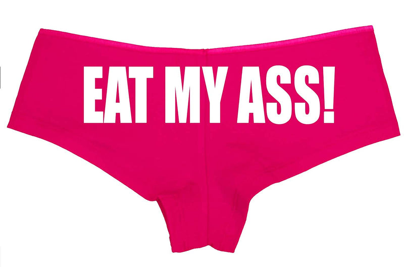 Knaughty Knickers Eat My Ass Oral Anal Slut Boyshort Panties Underwear Pink