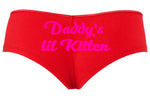 Knaughty Knickers Daddys Little Kitten DDLG CGLG BDSM Sexy Red Boyshort Panties