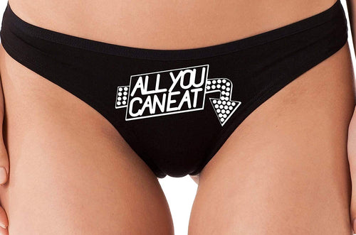 Knaughty Knickers All You Can Eat Black Thong Oral Aint Gonna Lick Itself Sexy