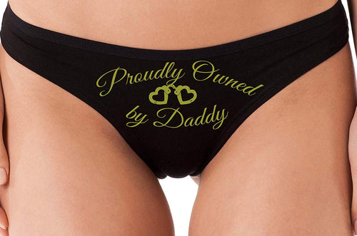 Knaughty Knickers BDSM DDLG Proudly Owned Black Thong for Your Baby Girl Princess