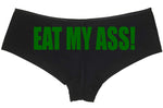 Knaughty Knickers Eat My Ass Oral Anal Slut Boyshort Panties Underwear Black