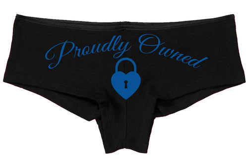 Knaughty Knickers BDSM Proudly Owned Black Boyshort for Your Submissive Sub Slut