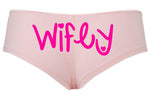 Knaughty Knickers Wifey Panty Game Shower Gift Bridal Cute Pink Boyshort Engaged