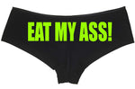 Knaughty Knickers Eat My Ass Oral Anal Slut Boyshort Panties Underwear Black