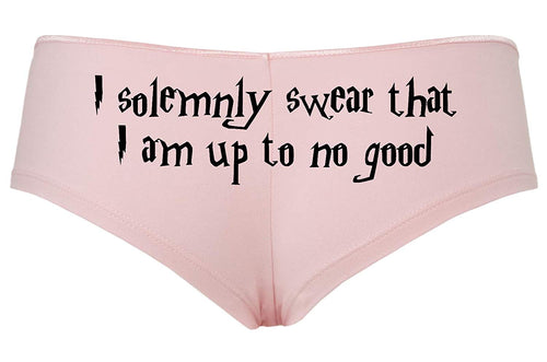 Knaughty Knickers I Solemnly Swear That I Am up to No Good Pink Boyshort Panties