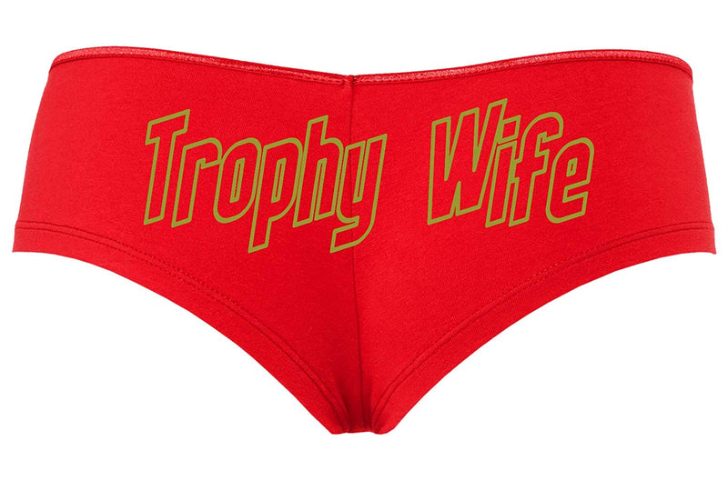 Knaughty Knickers Trophy Wife Panty Game Shower Gift Hotwife Cute Red Boyshort