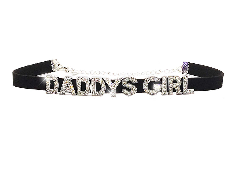 Daddys Girl Rhinestone Choker Necklace