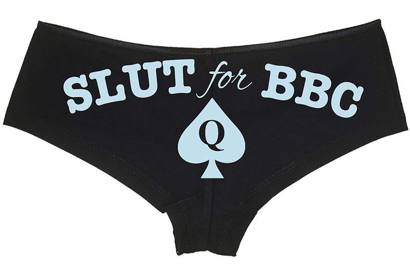 Knaughty Knickers - Slut for BBC - Queen of Spades Boy Short Panties - Love Big Black Cock Boyshort Underwear