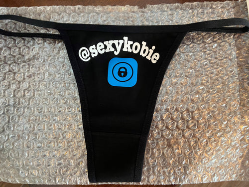 OF Only Fans Custom Personalized String Thong for Promo Work on social media accounts