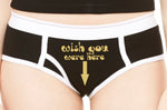 WISH YOU WERE Here boyfriends brief style panties underwear funny sexy rude oral crude risque funny gift bachelorette hen party panty game