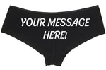 PERSONALIZED PANTIES Your MESSAGE choice of colors and logo boy short boyshort sexy funny rude slutty slut bachelorette party panty game